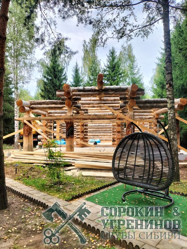 Баня 125м2, 9х13м, бревно 300мм, Рублевка