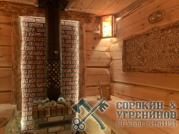 87 баня из лафета кедра с можевельником