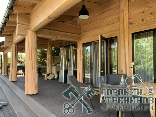 138 терраса рубленои бани
