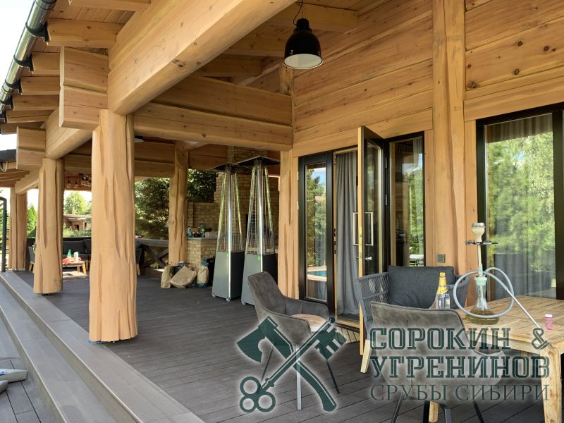 138 терраса рубленои бани