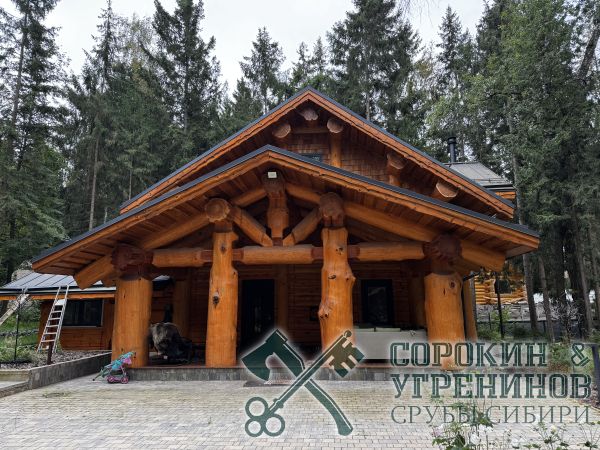 1 дом из больших бревен