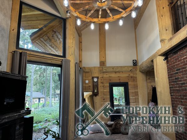 14 дом каркасныи из бревна