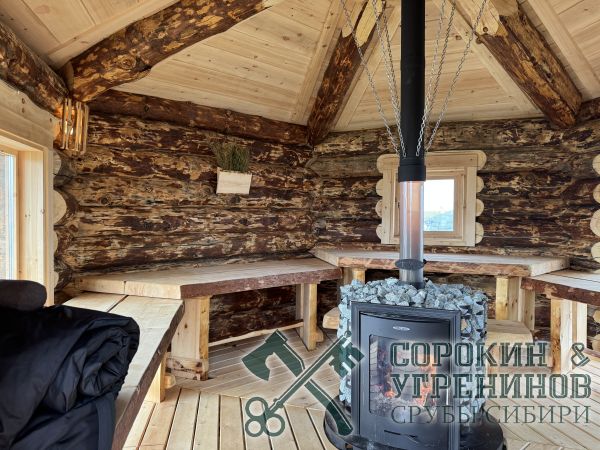 26 печь тмф с стеклянным дымоходом