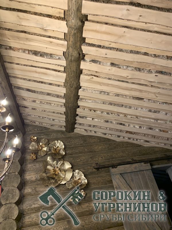 6 подшивка потолков не обрезнои доскои березы