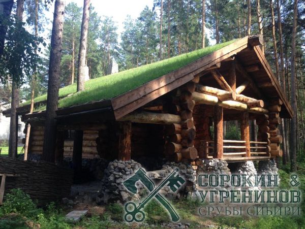 42 баня из больших бревен