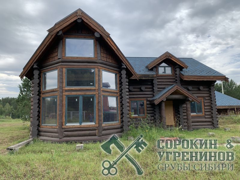 40 дом из бревна кедра