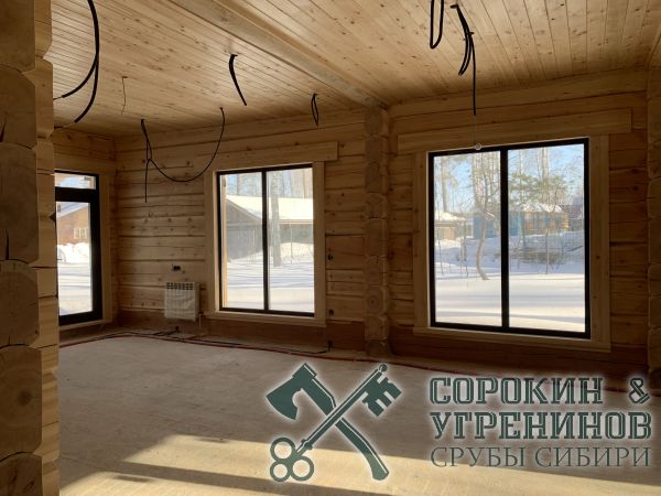 91 дом из лафета отделка под ключ