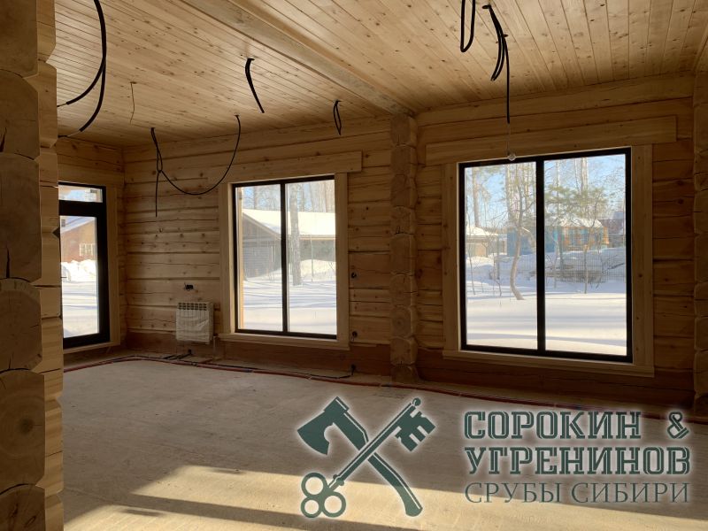 91 дом из лафета отделка под ключ