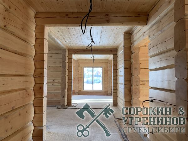 93 отделка сруба из лафета