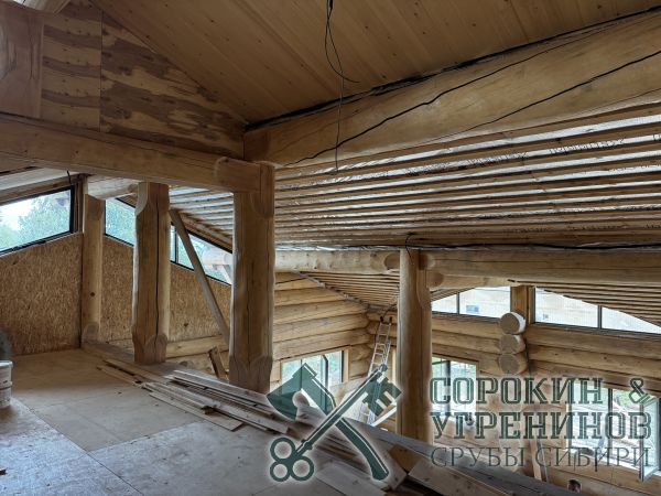 5 бревенчатыи дом внутри