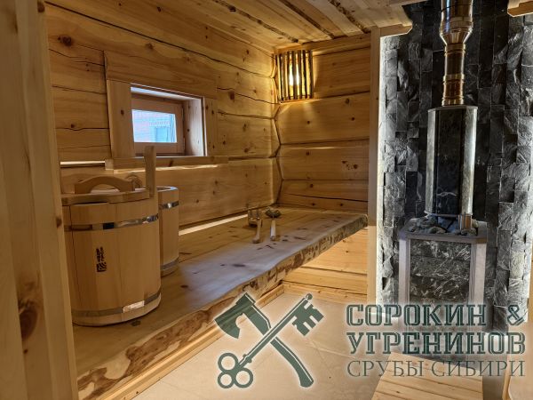 28 русская баня из лафета