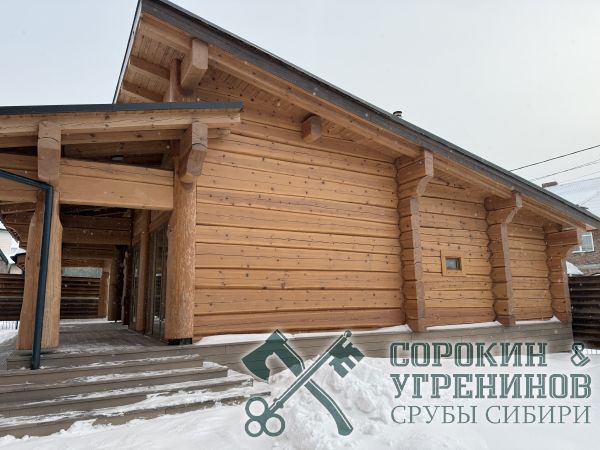 35 баня рубленая из лафета