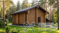 Баня Ямал площадью 39 кв.м., размер сруба 9,3х10,2 метра, бревно диаметром 300 мм