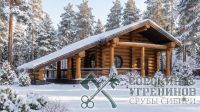 Баня Ямал площадью 39 кв.м., размер сруба 9,3х10,2 метра, бревно диаметром 300 мм