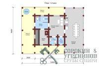 Баня Подольск площадью 140 кв.м., размер сруба 9,6х13 метров, бревно диаметром 280 мм Баня Подольск площадью 140 кв.м., размер сруба 9,6х13 метров, бревно диаметром 280 мм