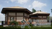 Банный комплекс Суздаль площадью 163 кв.м., размер сруба 18х18 метра, бревно диаметром 400 мм