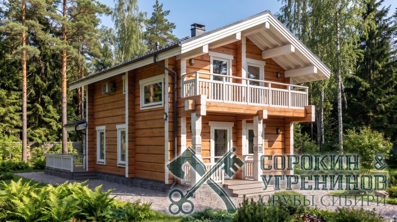 Дом Барвиха площадью 150 кв.м.,  размер сруба 6,6х12 метров,  лафет сечением 250х400мм
