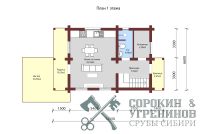 Дом Барвиха площадью 150 кв.м.,  размер сруба 6,6х12 метров,  лафет сечением 250х400мм