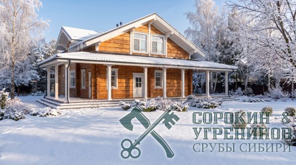 Дом Дубровка площадью 410 кв.м., размер сруба 16х19 метров, лафет сечением 250х400 мм