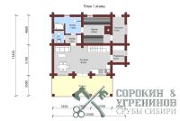 Банный комплекс Белокуриха площадью 180 кв.м., размер сруба 12,5х13,4 метра, бревно диаметром 350 мм Банный комплекс Белокуриха площадью 180 кв.м., размер сруба 12,5х13,4 метра, бревно диаметром 350 мм