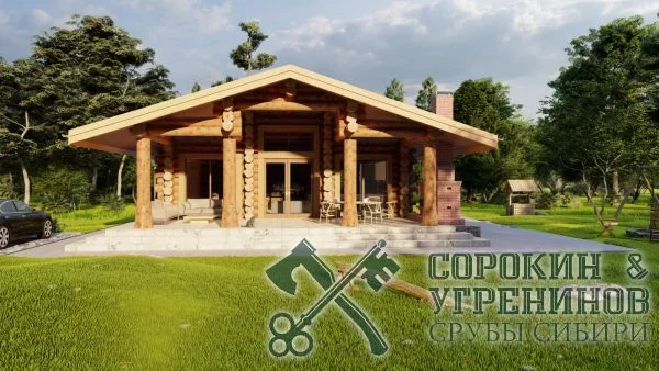 Баня 125м2, 9х13м, бревно 300мм, Рублевка